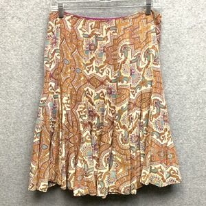 Nicole by Nicole Miller Y2K Scarf Print Flouncy Skirt Size 6 Fairy Whimsical